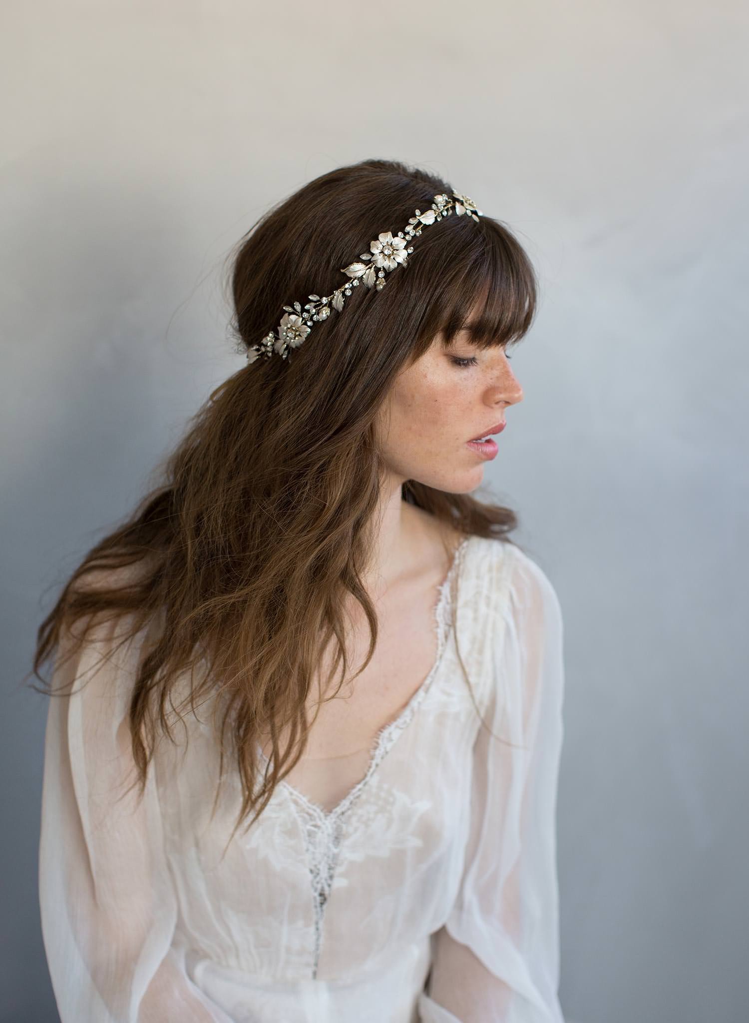 Floral crystal headpiece Twigs and Honey