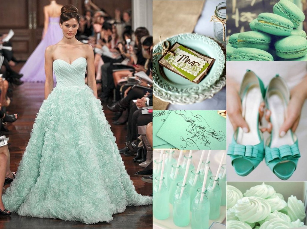 Mint Green via www.eweddinginspiration.com