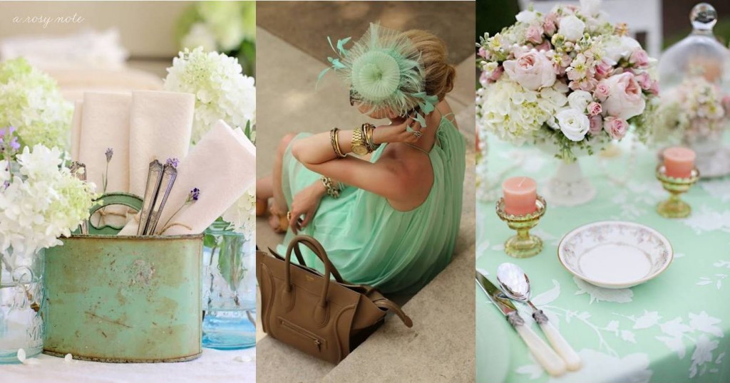 Mint Green theme via www.weddingsonthefrenchriviera.com