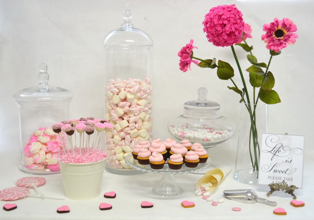 Pink Candy Bar with Meringues