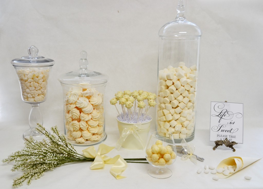 White Candy Bar with Pops and Limoncello truffles