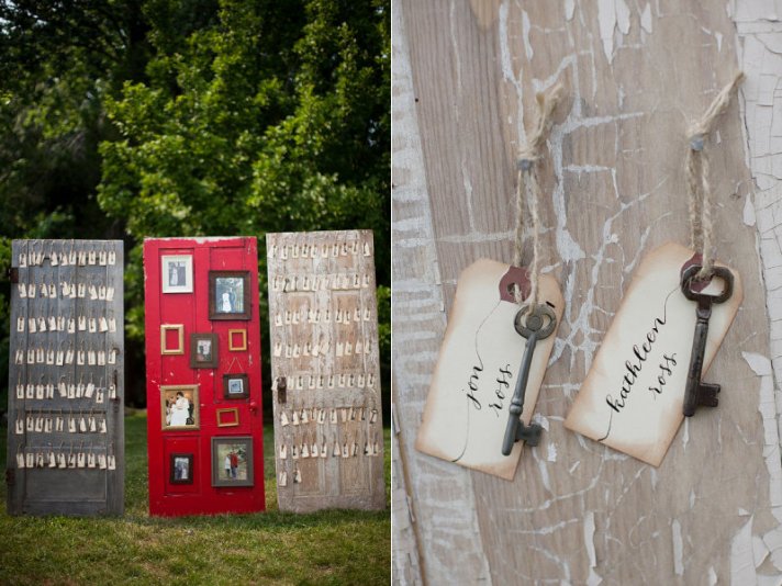 On a vintage door!