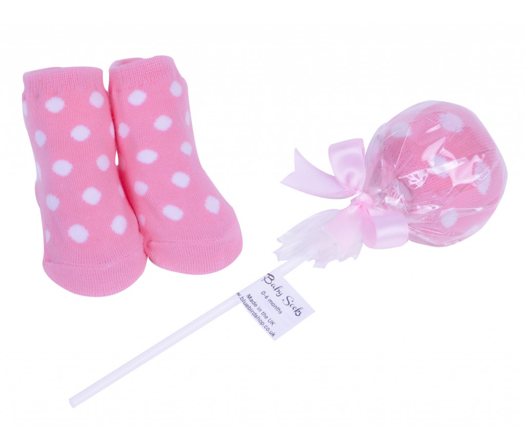 Candy Treat Lollipop Socks -Pink Spot