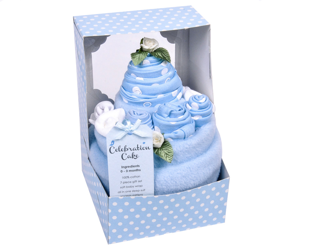 Celebration Cake Baby Boy Gift Set - Blue 1