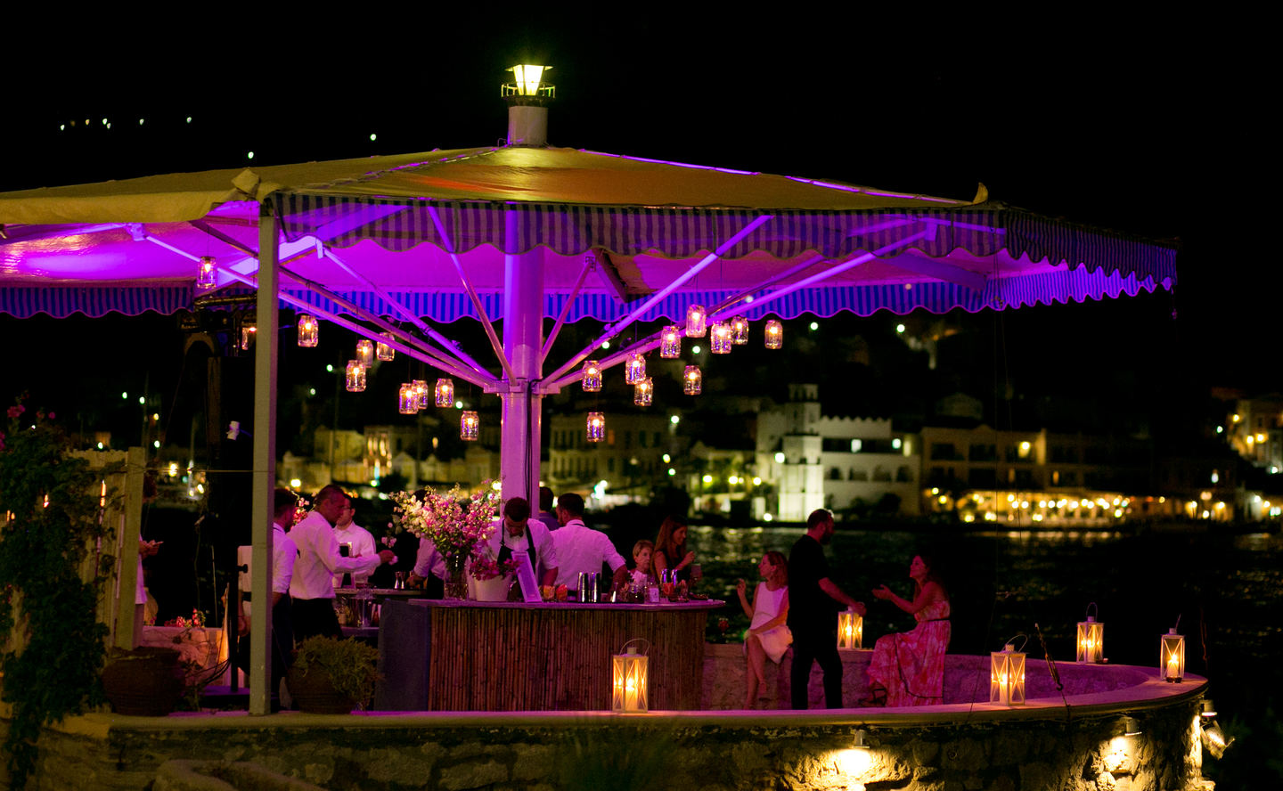 Wedding @ Symi - Ambient Lighting photo credits Nicky Economou