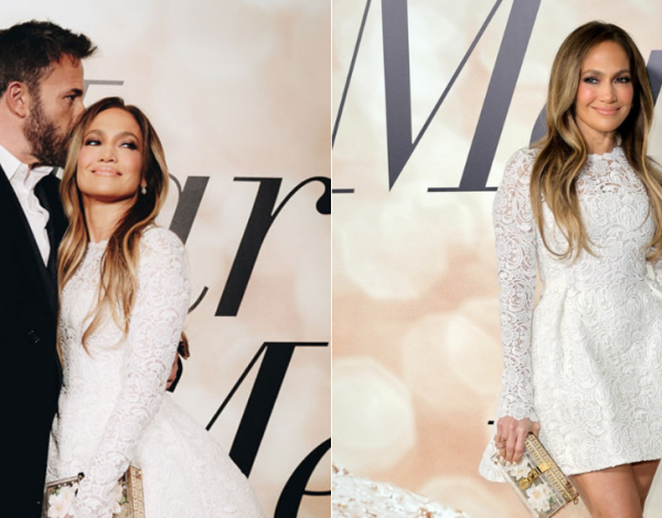 Η Jennifer Lopez με εκπληκτικό bridal style φόρεμα στην πρεμιέρα της ταινίας 