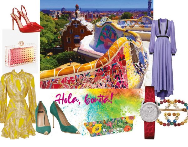 Color explosion | Τα outfits της κουμπάρας και της καλεσμένης αντλούν έμπνευση από τα χρώματα της Βαρκελώνης