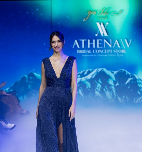 Η real bride-to-be Άννα Πρέλεβις με elegant δημιουργία εμπνευσμένη από το Βόρειο Σέλας